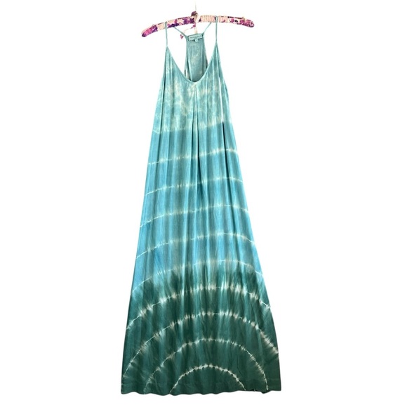 MICHAEL STARS Gloria Maxi Dress 🐚 Wave Wash Tie Dye Mermaidcore Size Small - Picture 1 of 8